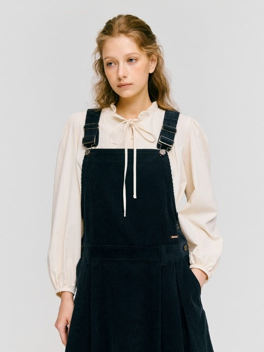 Wconcept_Depound corduroy overall one-piece - navy