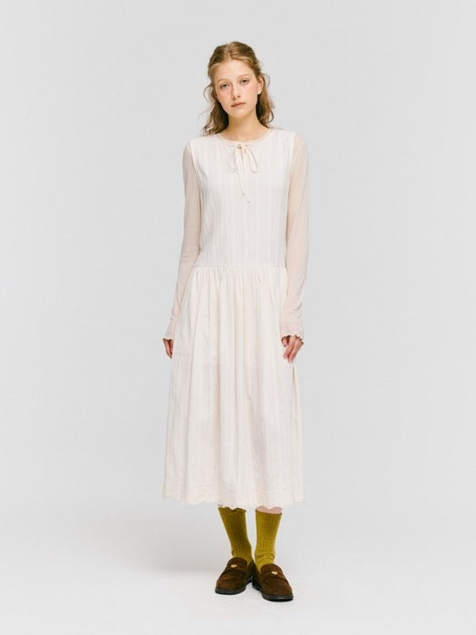Wconcept_Depound lace long one-piece - cream