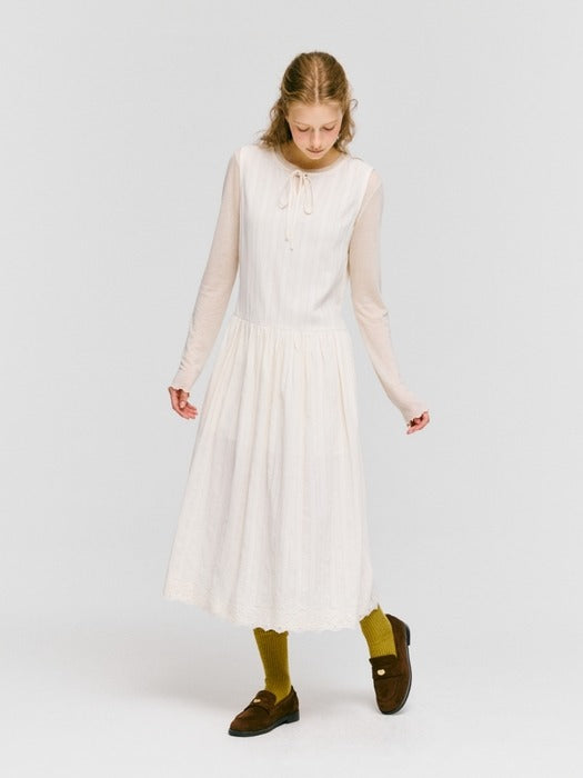 Wconcept_Depound lace long one-piece - cream