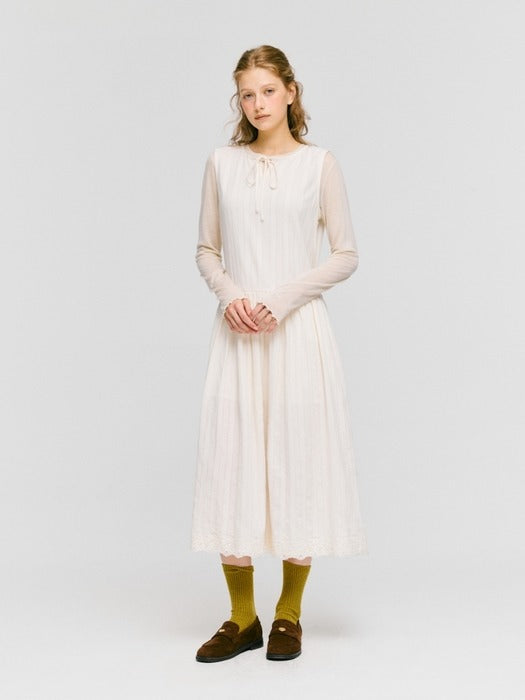Wconcept_Depound lace long one-piece - cream