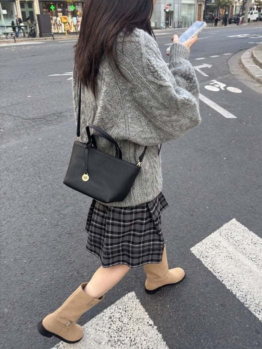 Wconcept_Depound ople leather bag (tote) - black