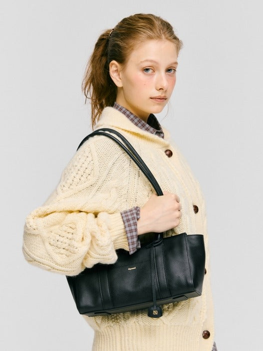 Wconcept_Depound ople leather bag (shoulder) - black