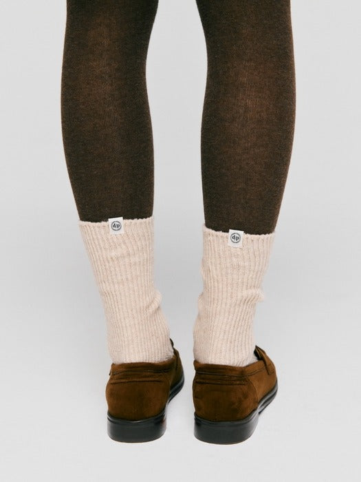 Wconcept_Depound label wool knit socks - oatmeal