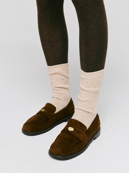 Wconcept_Depound label wool knit socks - oatmeal