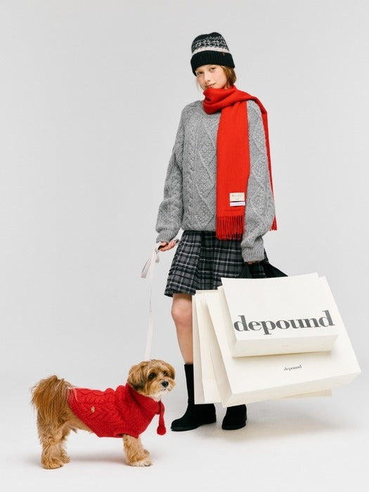 Wconcept_Depound snowflake pattern beanie - black