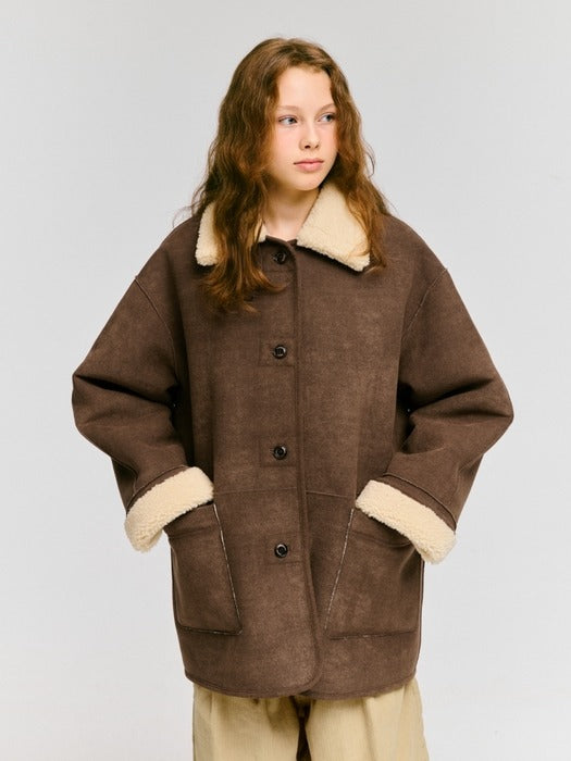 Wconcept_Depound reversible shearing half mustang - dark brown