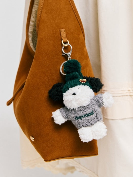 Wconcept_Depound benny keyring in cable knit - ivory