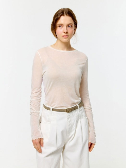 Wconcept_Depound suede circle belt (20mm) - yellow+beige