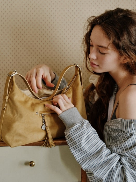 Wconcept_Depound latte bag (suede) - butter