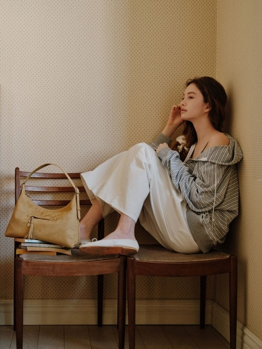 Wconcept_Depound latte bag (suede) - butter