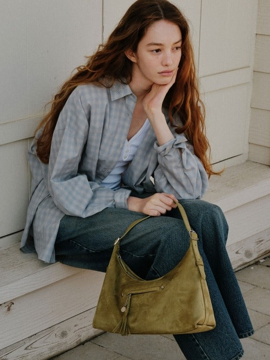Wconcept_Depound latte bag (suede) - olive