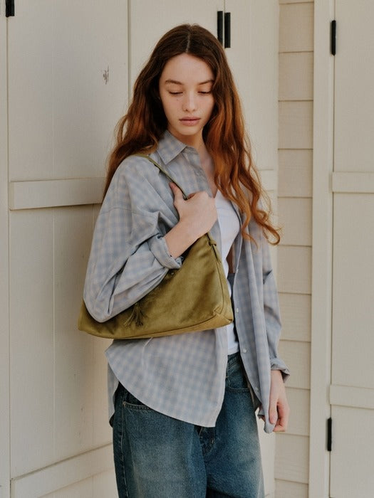Wconcept_Depound latte bag (suede) - olive