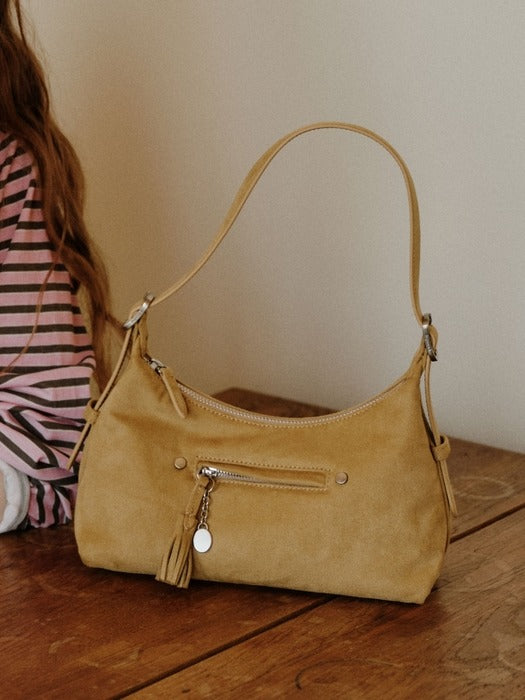 Wconcept_Depound latte bag (suede) - butter (S)