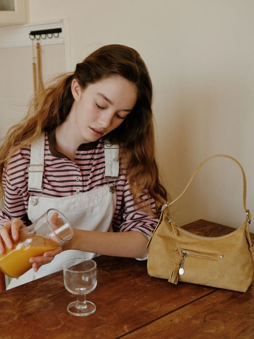 Wconcept_Depound latte bag (suede) - butter (S)