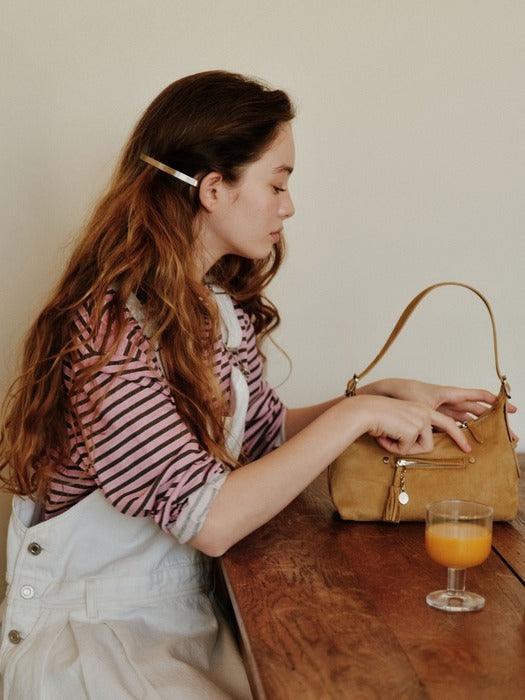 Wconcept_Depound latte bag (suede) - butter (S)