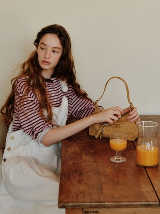 Wconcept_Depound latte bag (suede) - butter (S)