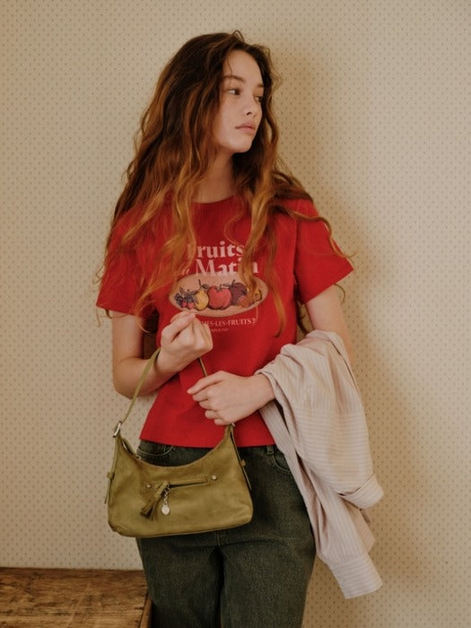 Wconcept_Depound latte bag (suede) - olive (S)