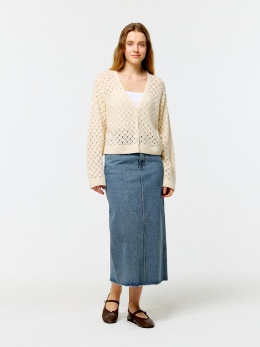 Wconcept_Depound denim long skirt - medium blue
