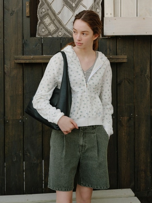 Wconcept_Depound color half denim pants - khaki