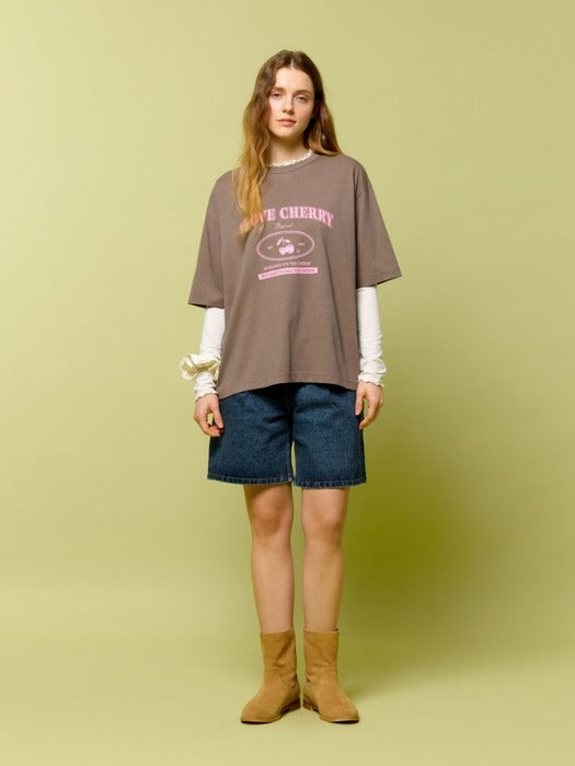Wconcept_Depound color half denim pants - blue