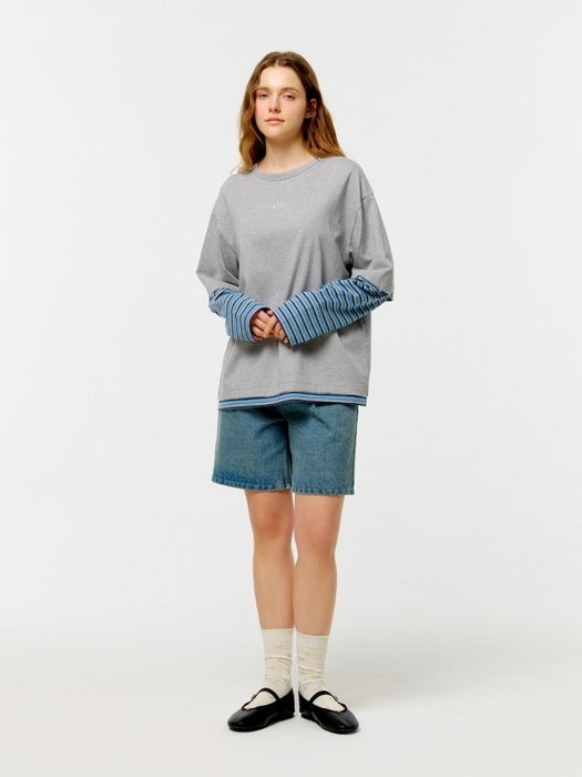 Wconcept_Depound color half denim pants - light blue