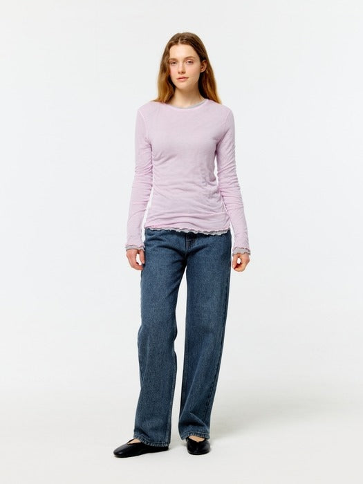 Wconcept_Depound signature semi wide denim pants - blue