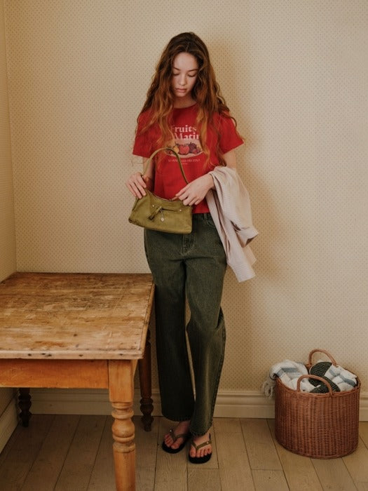 Wconcept_Depound signature semi wide denim pants - khaki