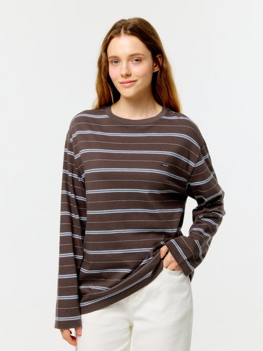 Depound multi stripe t-shirt - brown