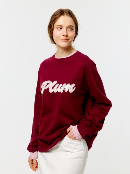 Wconcept_Depound plum t-shirt - burgundy