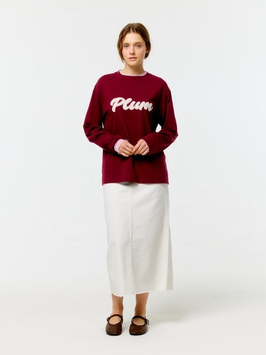 Wconcept_Depound plum t-shirt - burgundy