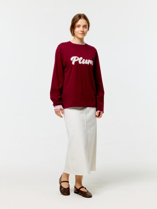 Wconcept_Depound plum t-shirt - burgundy