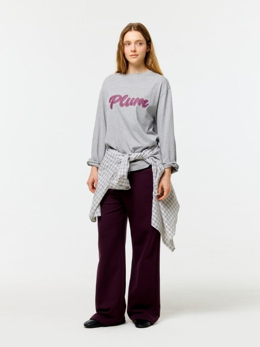Wconcept_Depound plum t-shirt - melange grey