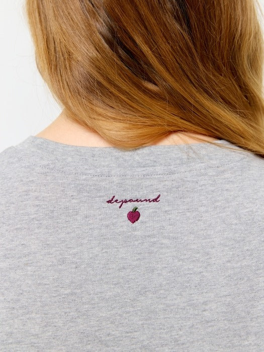 Wconcept_Depound plum t-shirt - melange grey