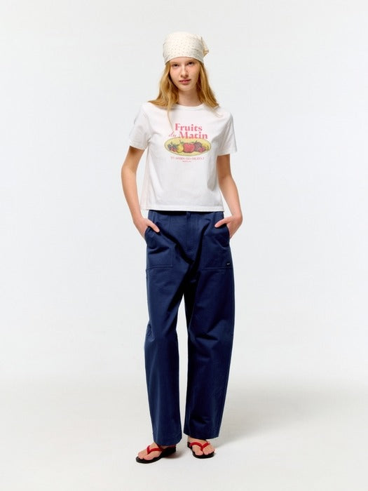 Wconcept_Depound cotton work pants - blue