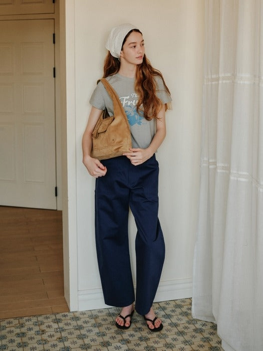 Wconcept_Depound cotton work pants - blue