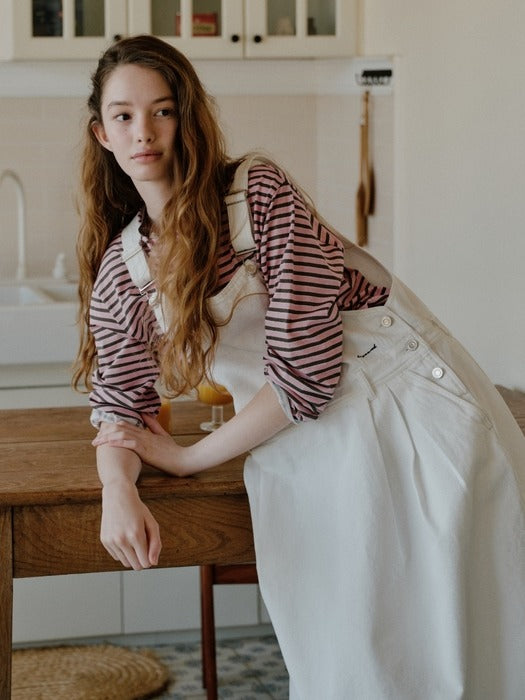 Wconcept_Depound denim overall one-piece - ivory