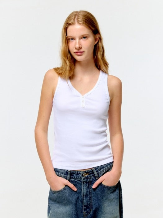 Wconcept_Depound pincoat henley neck sleeveless