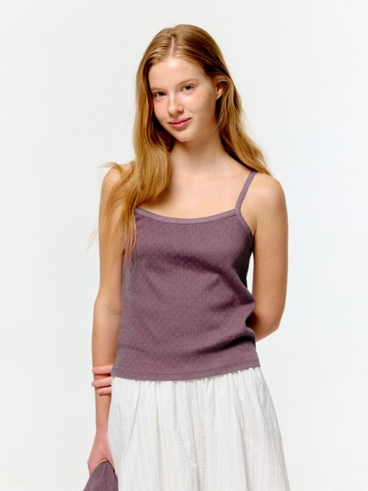 Wconcept_Depound pigment eyelet sleeveless - purple