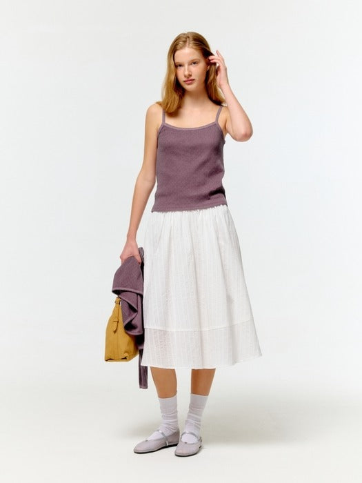 Wconcept_Depound pigment eyelet sleeveless - purple