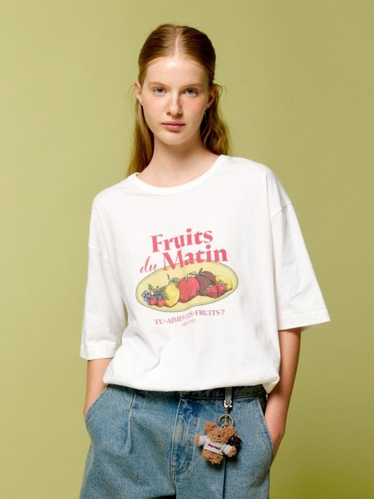 Wconcept_Depound fruits market overfit t-shirt - ivory