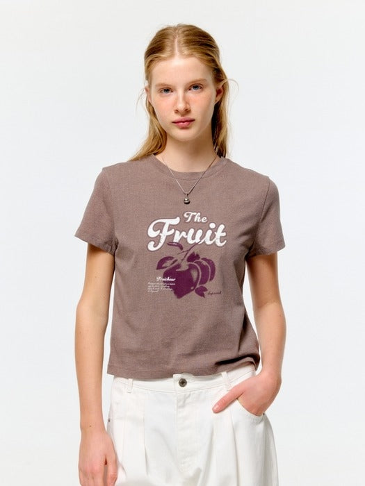 Wconcept_Depound 90's plum slim t-shirt - brown