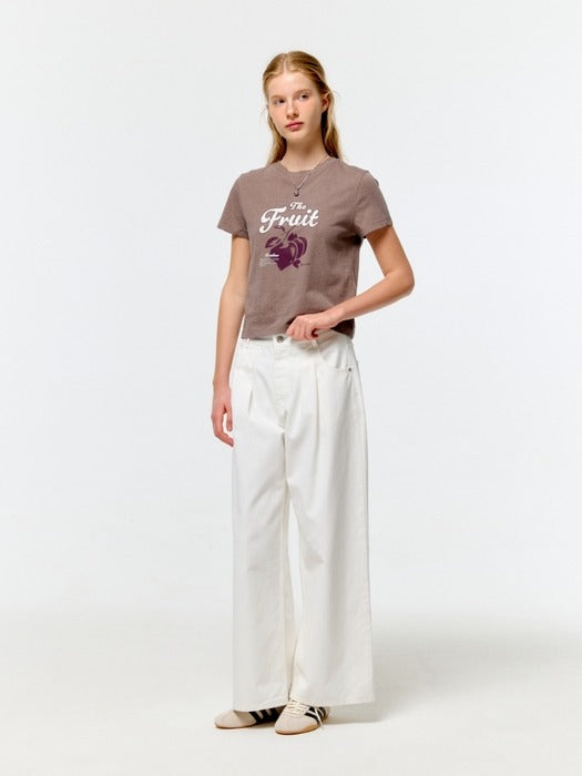 Wconcept_Depound 90's plum slim t-shirt - brown