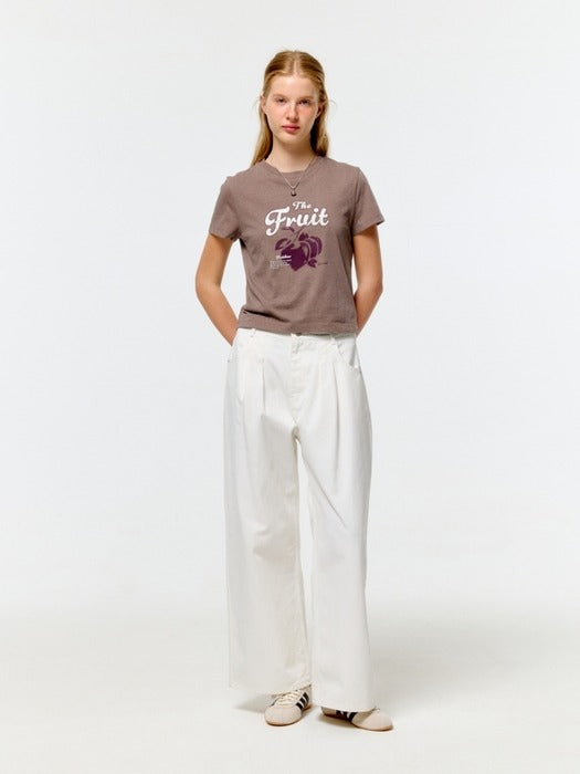 Wconcept_Depound 90's plum slim t-shirt - brown