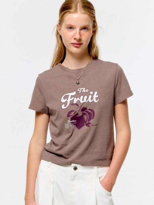 Wconcept_Depound 90's plum slim t-shirt - brown