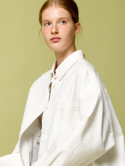 Wconcept_Depound pocket denim shirts - ivory