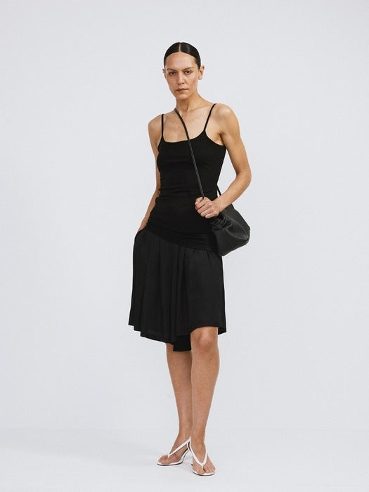 Recto Banding Wide Culotte Pants (Black)