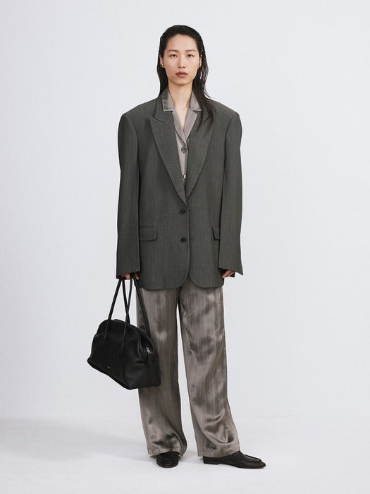 Recto Oversized Daddy Jacket (Dark Grey)