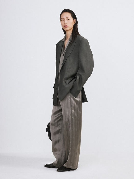 Recto Oversized Daddy Jacket (Dark Grey)