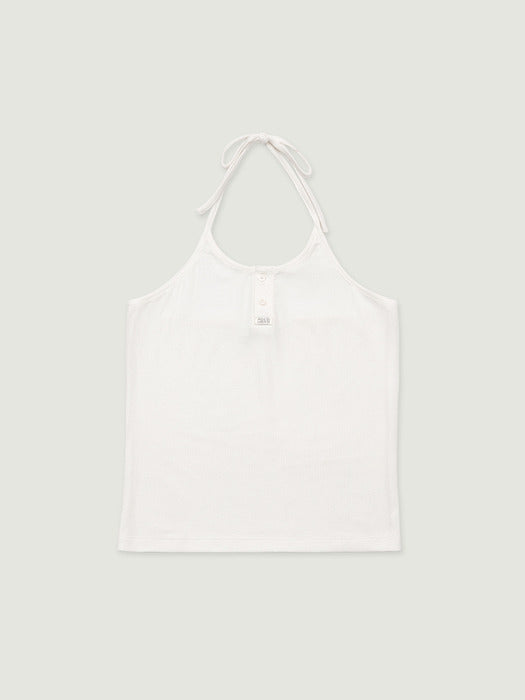 [grove] 26Ss Liv Halter Top (White)