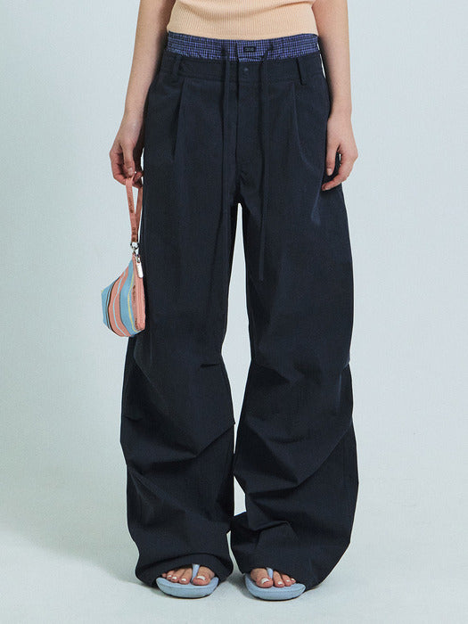 Grove 26Ss Madison Layered Pants (Navy)